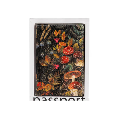 Passport Cover; Forest Mushrooms - BV by Bruno Visconti (Vegan Leather)