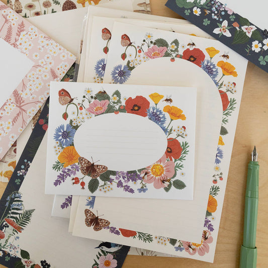 Letter Writing Set; Botanist By Botanica Paper Co. (12 Letters + 6 Envelopes)
