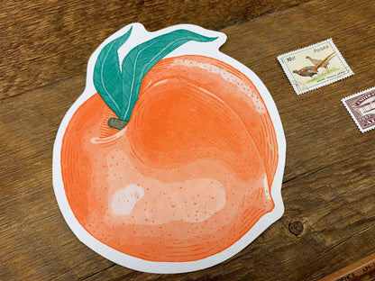 Postcard; Peach (Large Cut-Out)