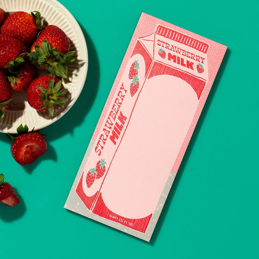 Notepad; Strawberry Milk (Risograph)