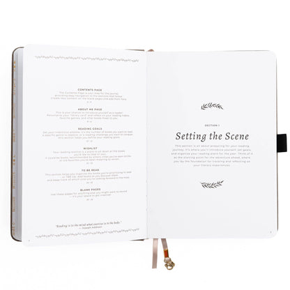 Reading Journal; Vintage Library in Lilac