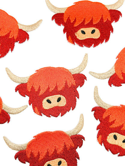 Iron-On Patch; Highland Cow | Field Trip Threads