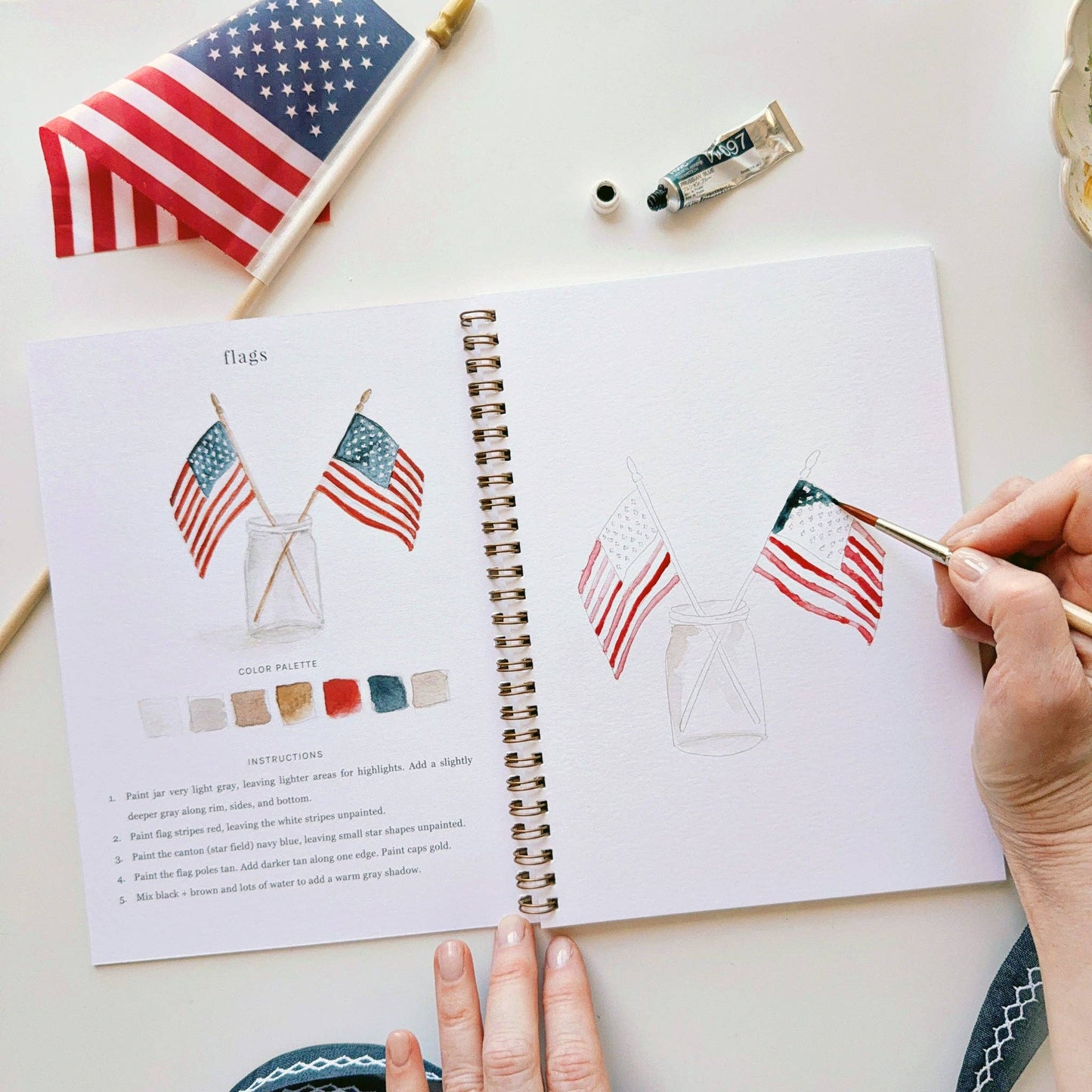 Watercolor Workbook; Americana By Emily Lex