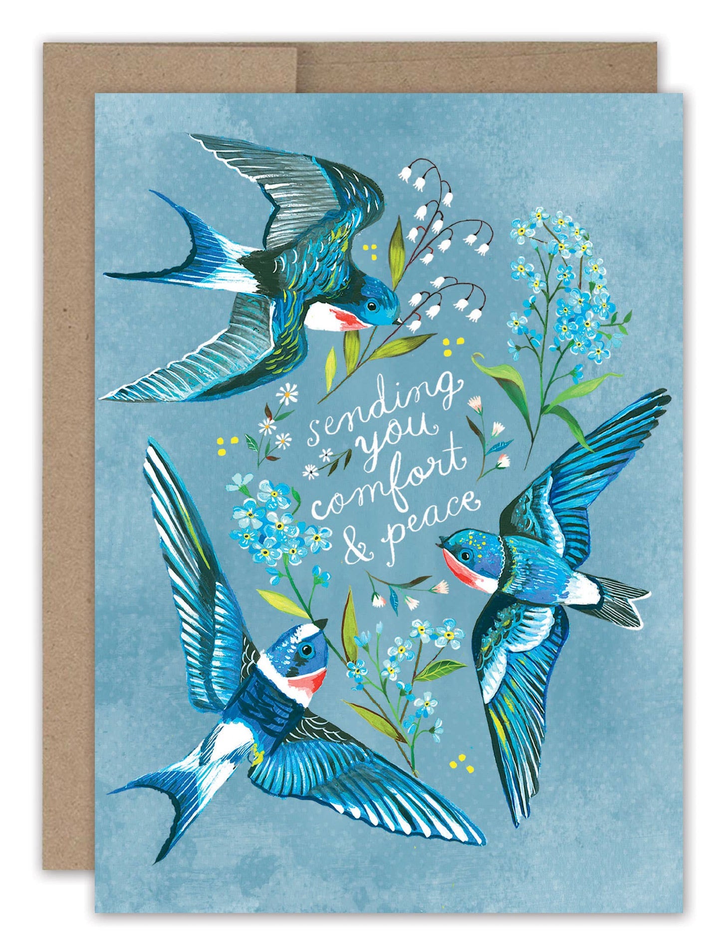 Sympathy Card; Swallows