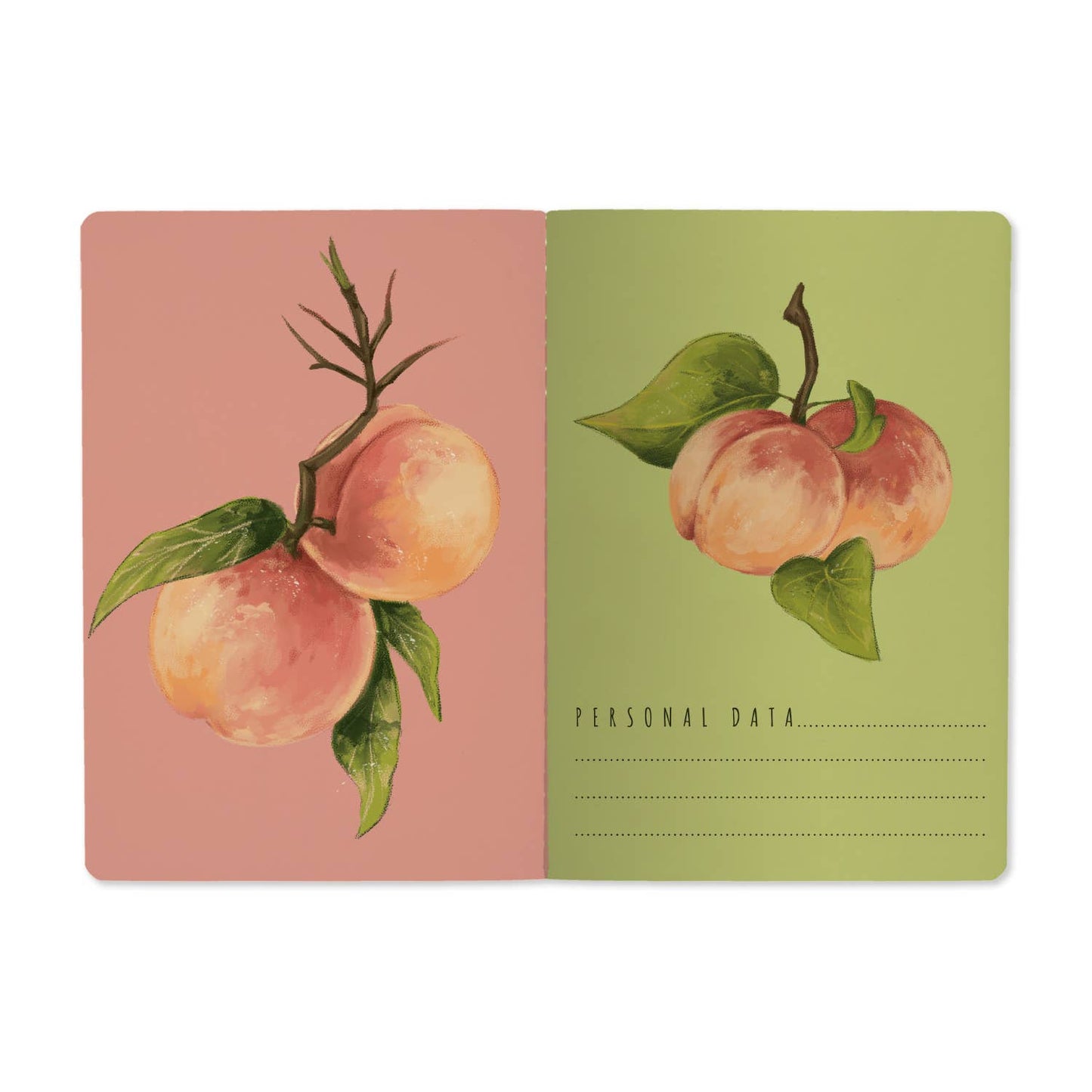 A5 Notebook; Peaches on the Tree - BV by Bruno Visconti