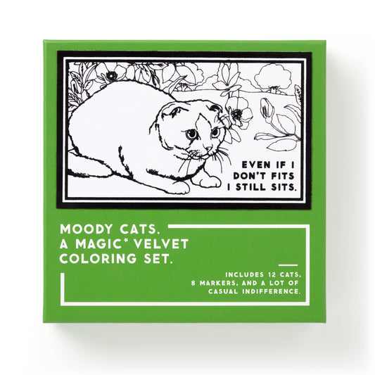 Velvet Coloring Set; Moody Cats Magic