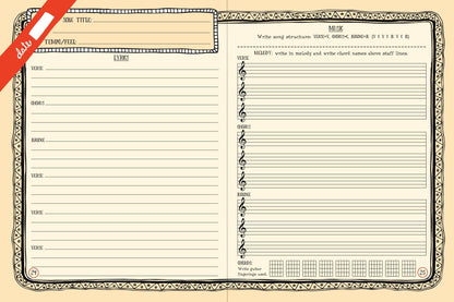 Prompted Journal; Songwriter's Journal