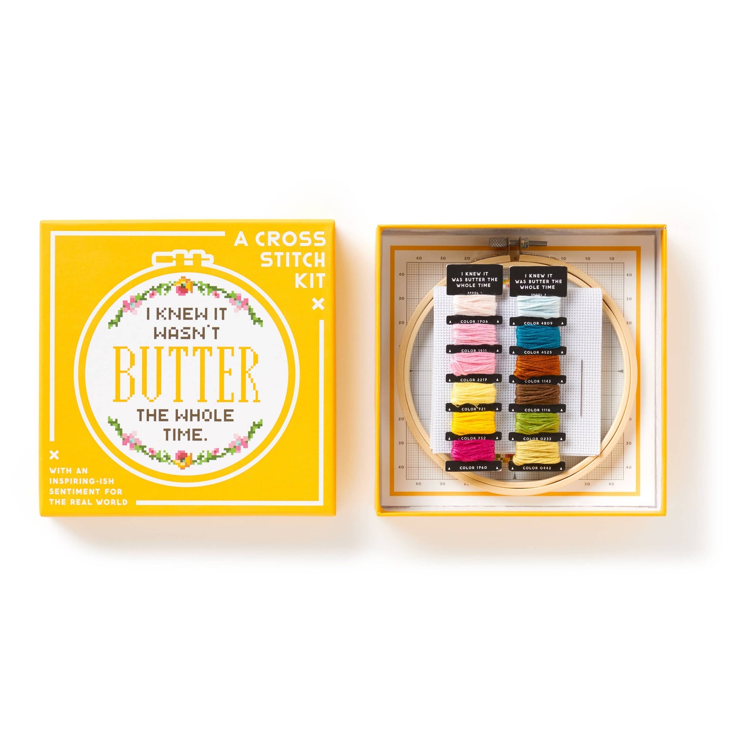 Cross Stitch Kit; I Knew It Wasn't Butter By Brass Monkey