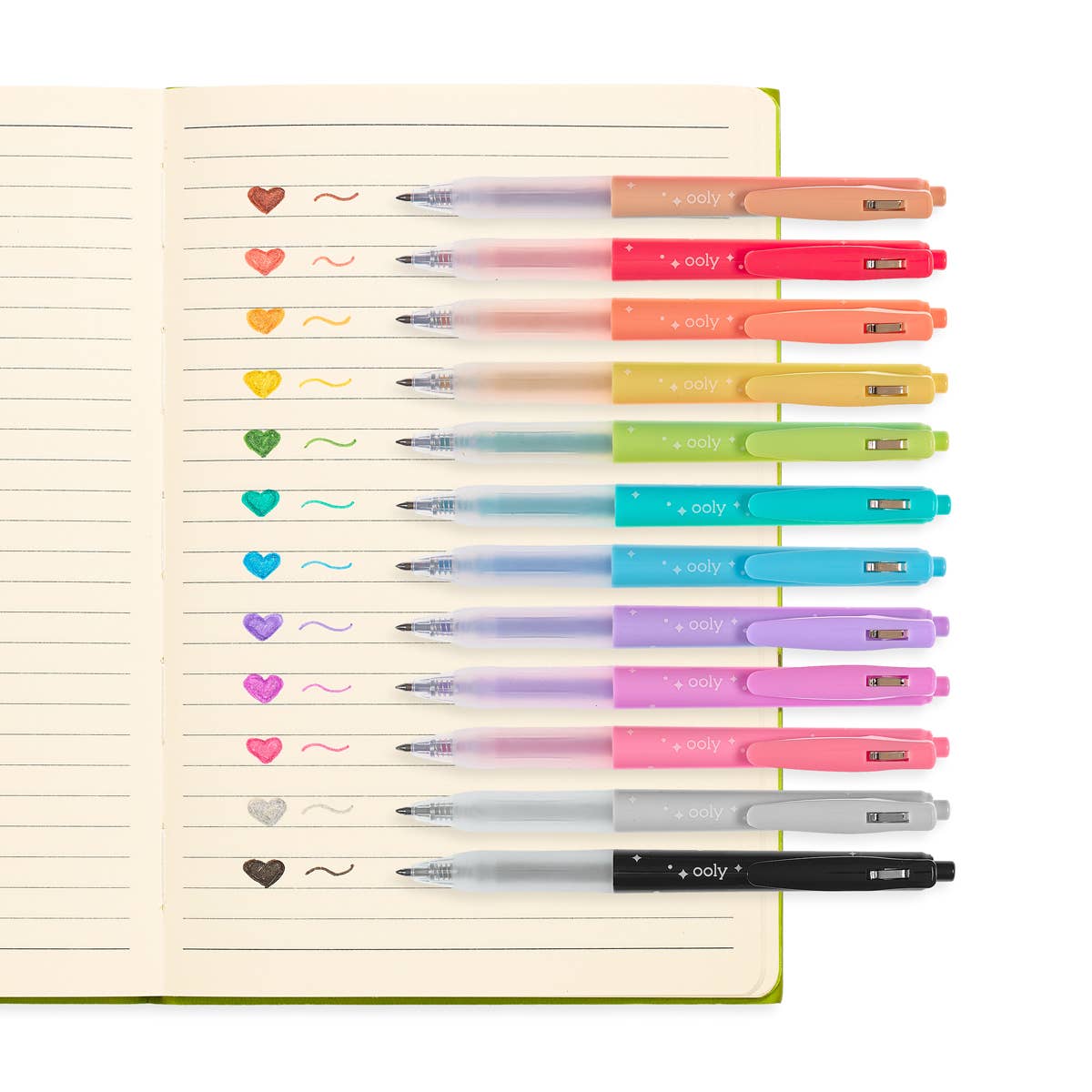 Ooly Glitter Gel Pens; Oh My Glitter! (Retractable, Set of 12)