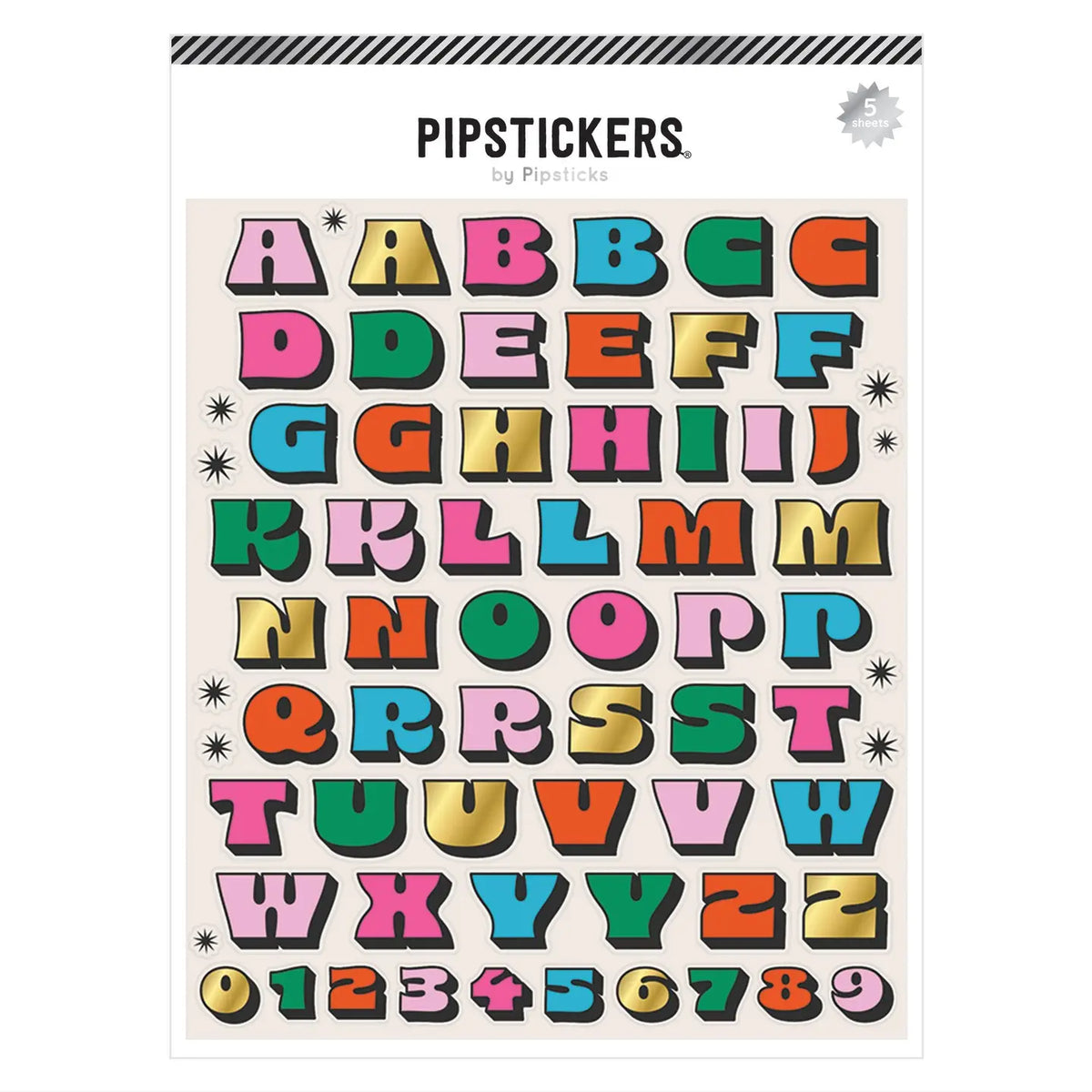 Color Me Retro Big Alphabet by Pipsticks