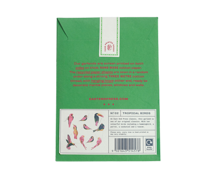 Sewn Garland; Tropical Birds By East End Press