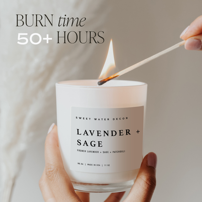 Soy Candle; Sandalwood Rose, 11 oz By Sweet Water Decor (50+ Hours Burn Time)