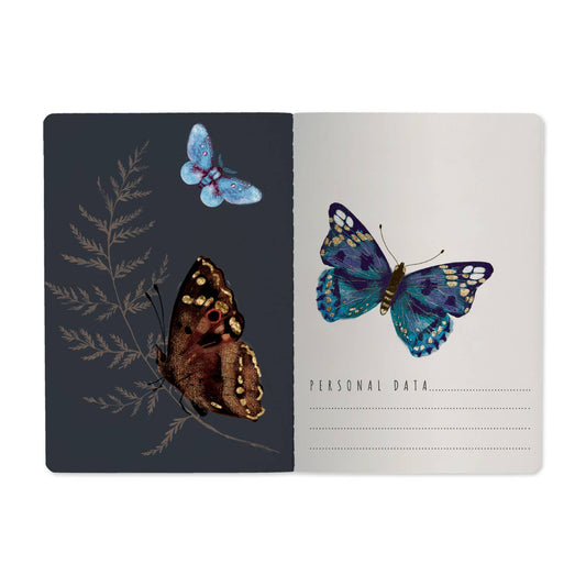 A5 Notebook; Butterflies on White - BV by Bruno Visconti