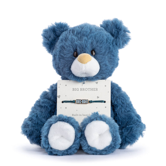 Big Brother Bear & Bracelet (8in, Navy)