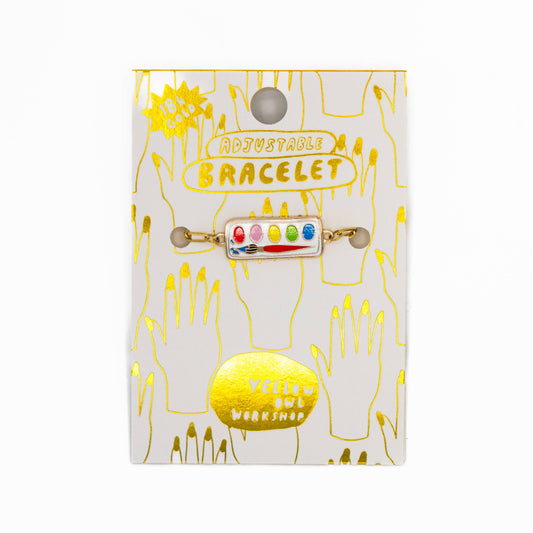 Paint Box Bracelet (18k Gold Gilt Enamel)