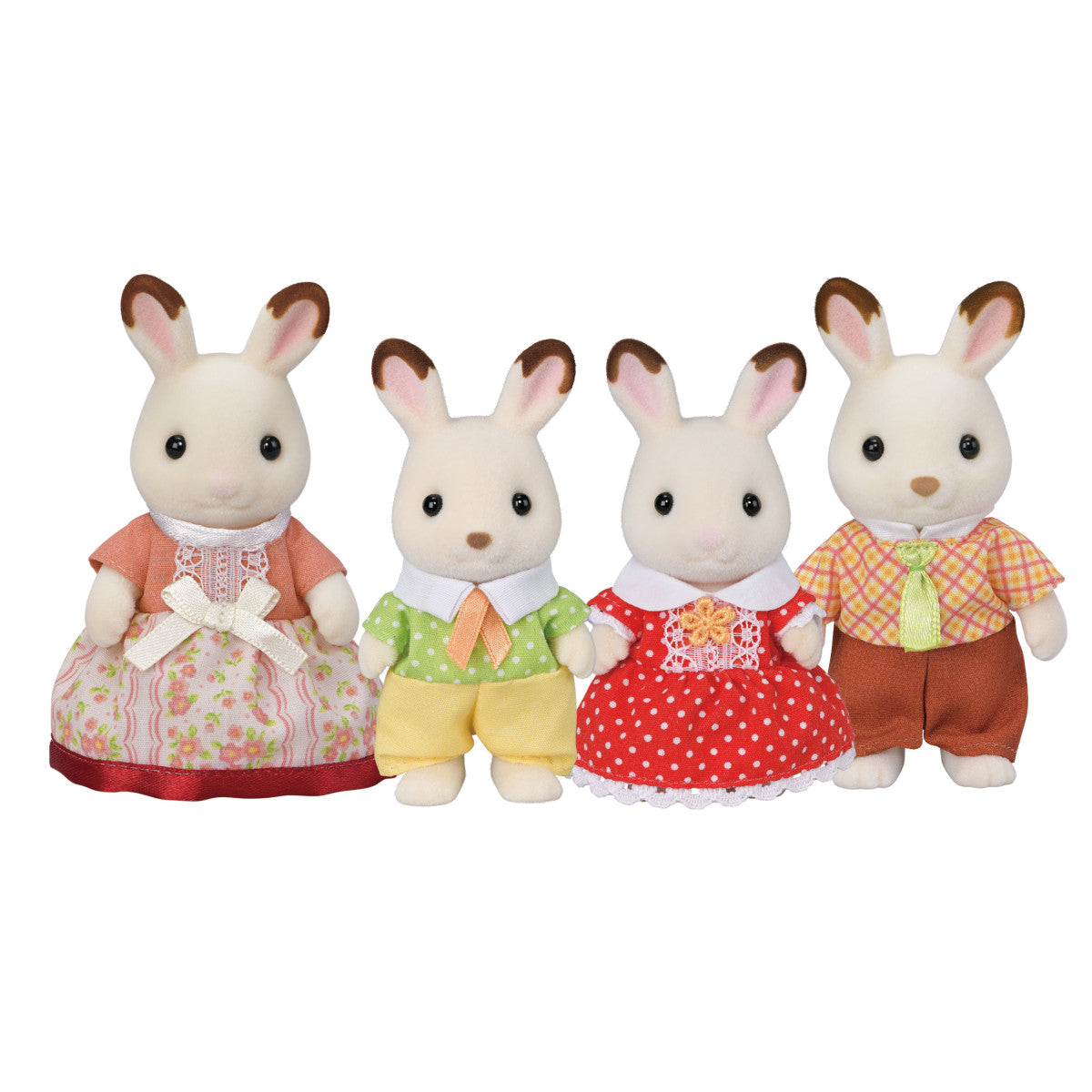 Calico Critters Chocolate Rabbit Family
