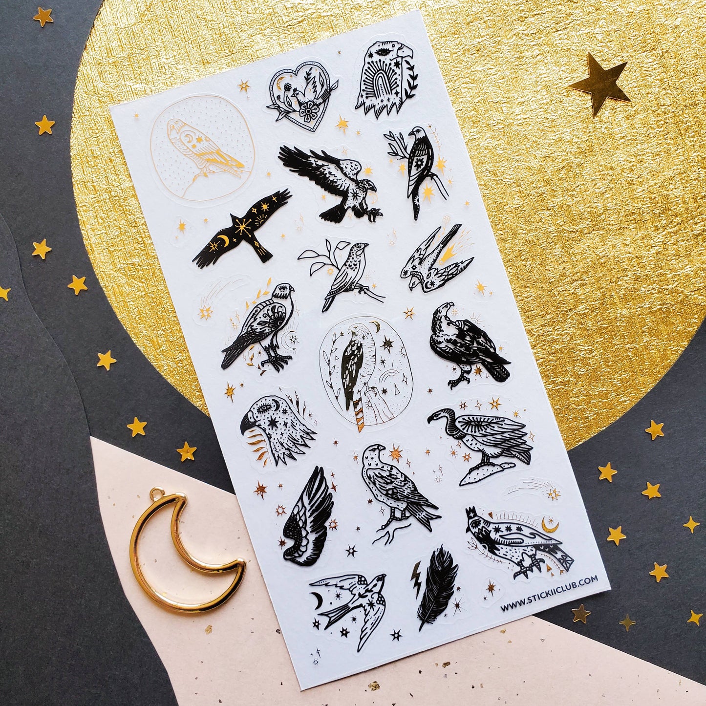 Stickii Sticker Sheet; Birds of Prey