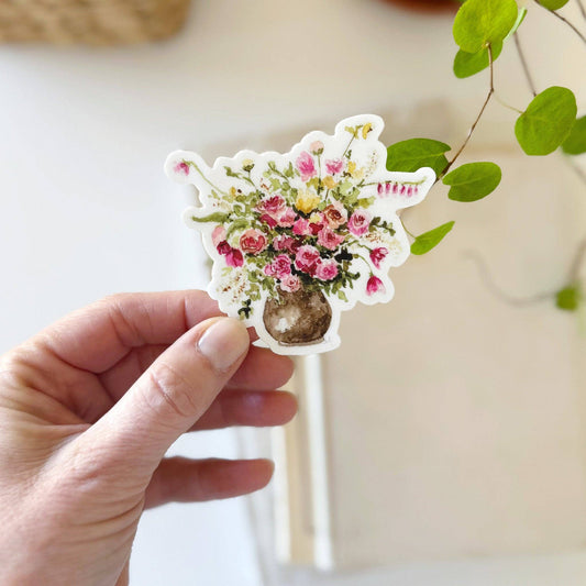 Vinyl Sticker; Rose bouquet By Emily Lex