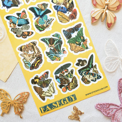 Stickii Sticker Sheet; Art Nouveau Butterflies