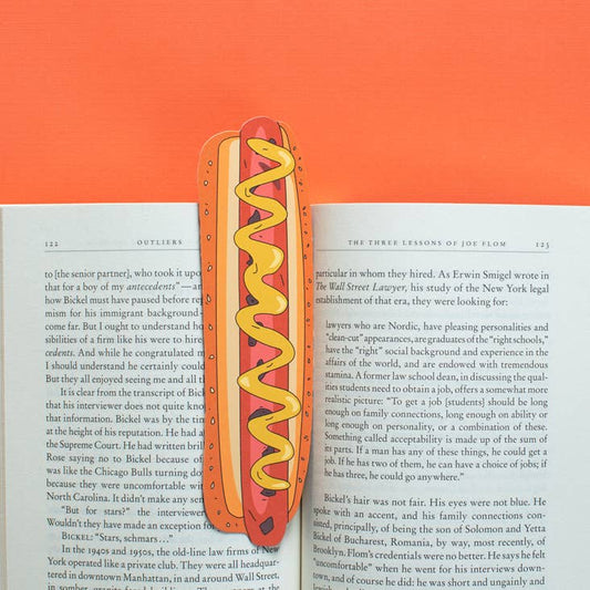 Bookmark; Hot Dog (Die Cut) By Humdrum Paper