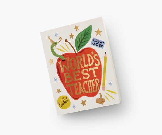 Rifle Paper Co. Teacher's Card; World's Best Teacher