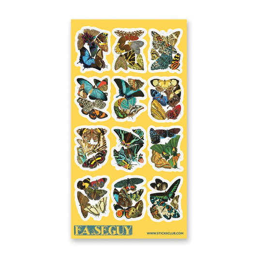 Stickii Sticker Sheet; Art Nouveau Butterflies