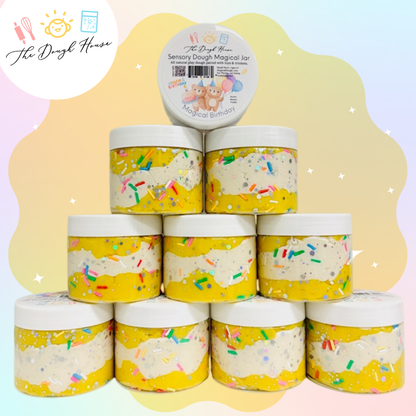 Magical Jars; Fun Size Birthday (Sensory Dough & Trinkets)