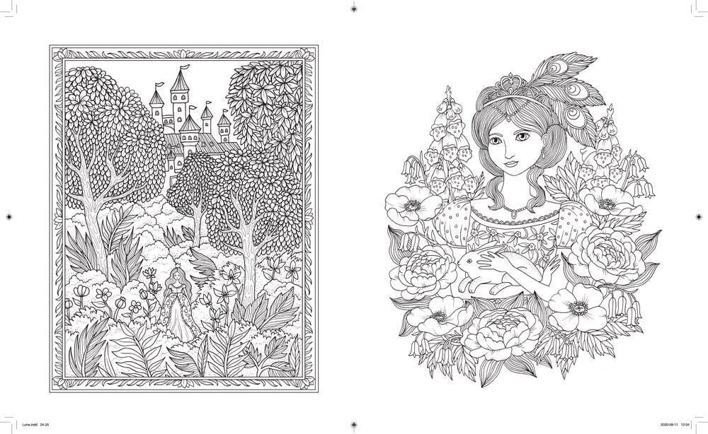 Mature Coloring Book; Luna
