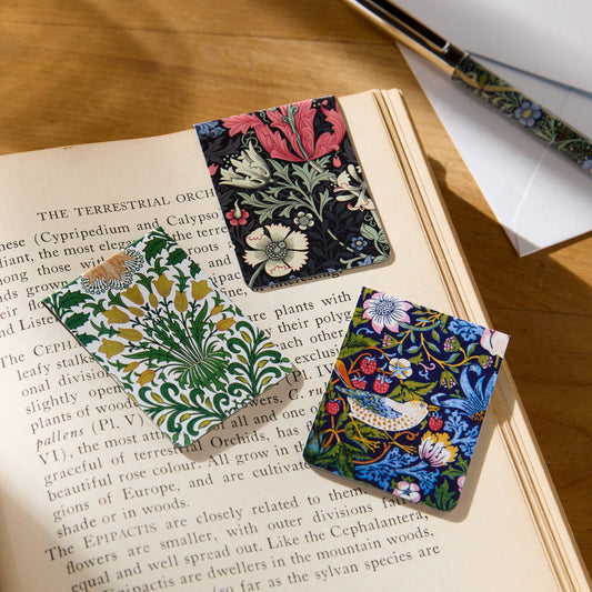 Magnetic Bookmark Set; William Morris (3 Magnetic Bookmarks)