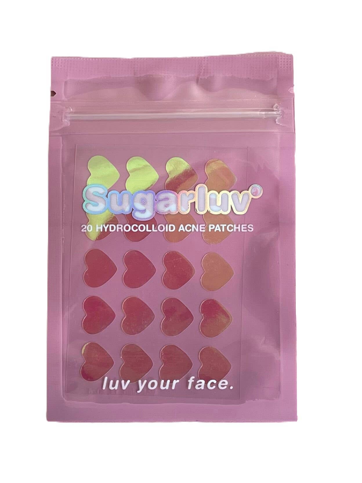 Hydrocolloid Acne Patches; Holographic Hearts (20 Count)