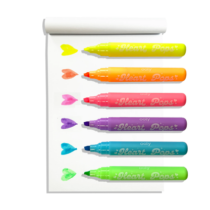 Ooly Heart Pops: Neon Highlighters (Set of 6)