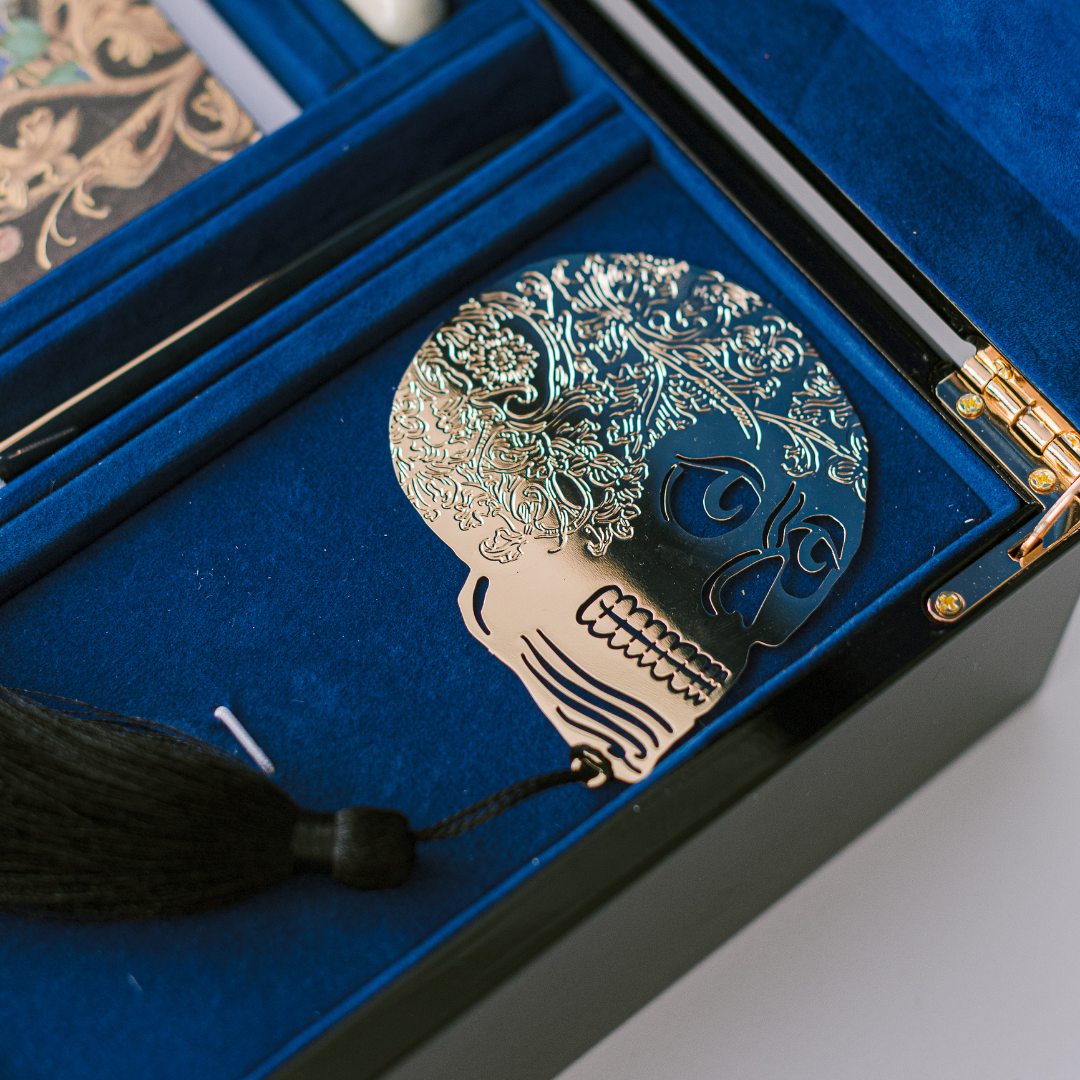 Illumination Lacquer Keepsake Stationery Set; Skull By Good Juju Ink