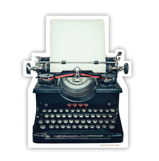 Vinyl Sticker; Typewriter