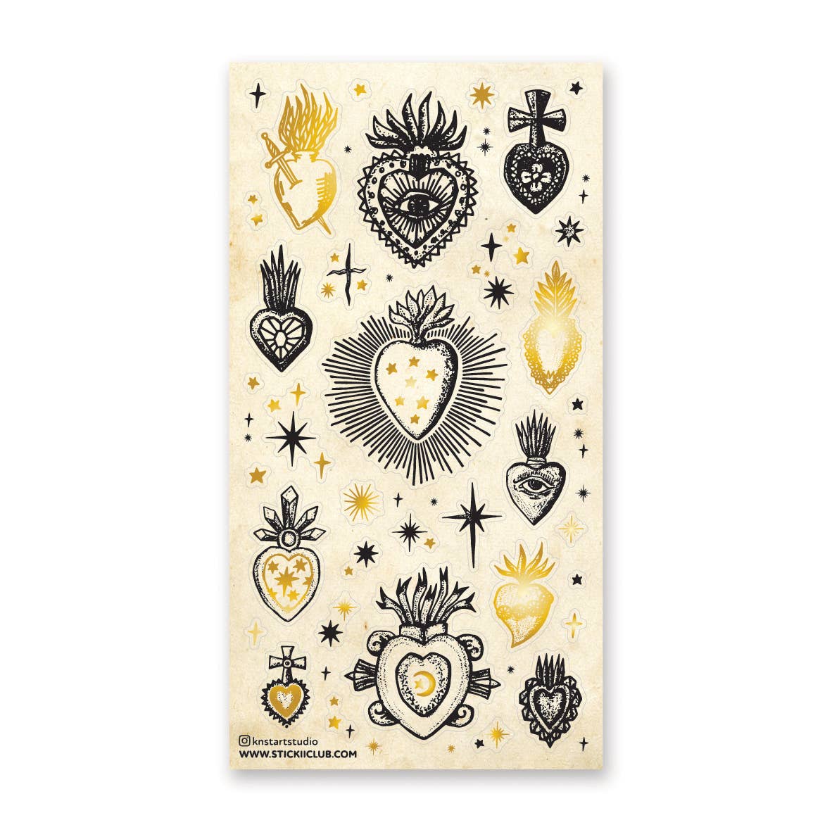 Sticker Sheet; Sacred Hearts