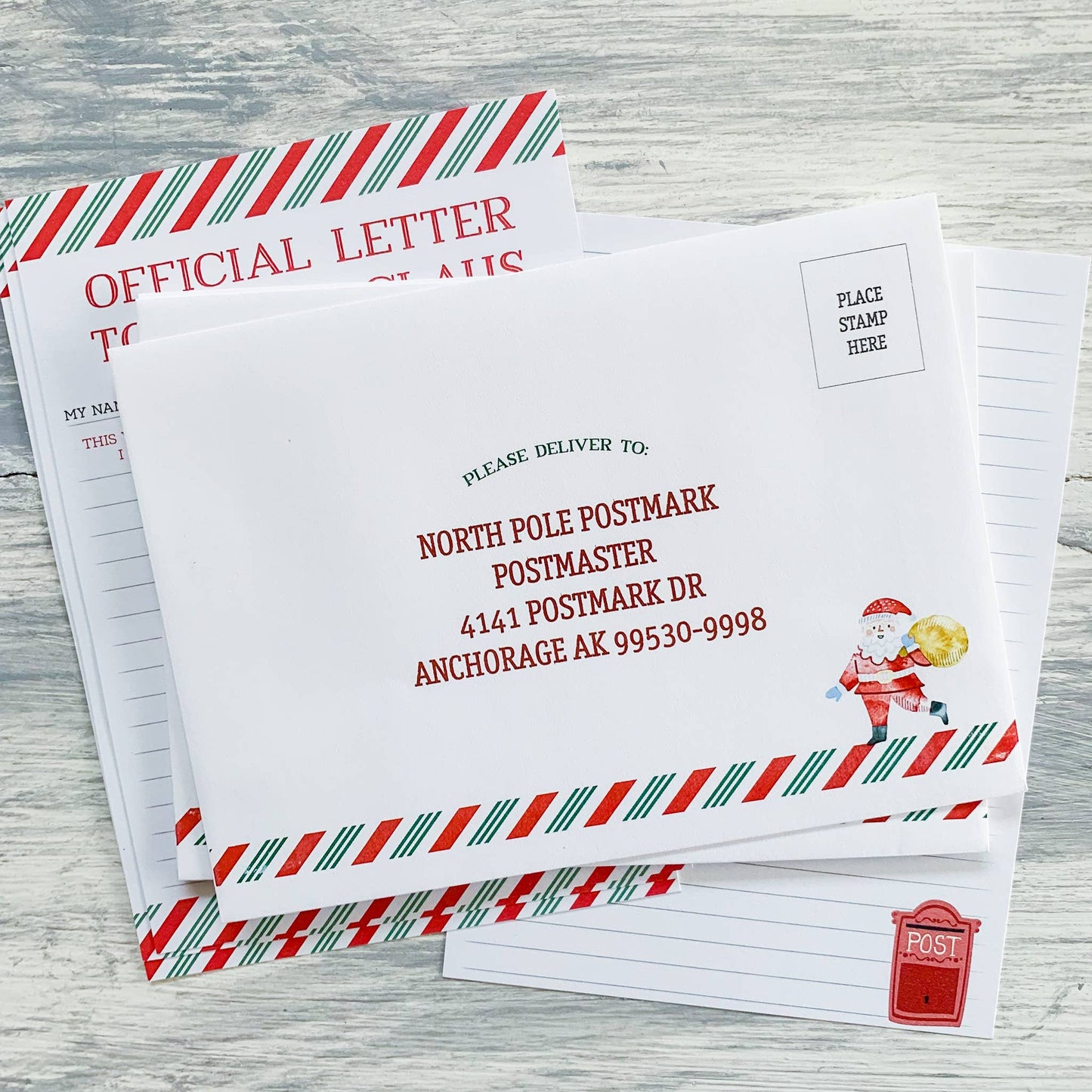 Christmas Writing Kit; Santa Mail Kit