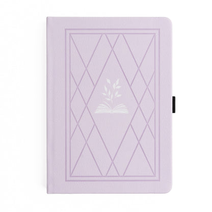 Reading Journal; Vintage Library in Lilac