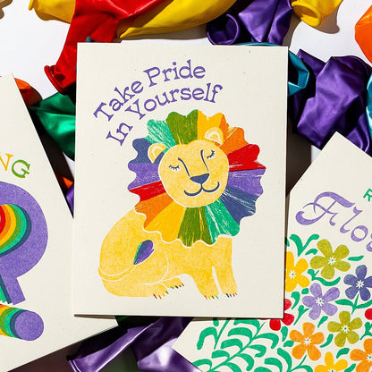 Greeting Card; Take Pride in Yourself (Risograph Card)