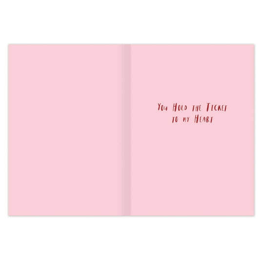Anniversary Card; Love Tickets