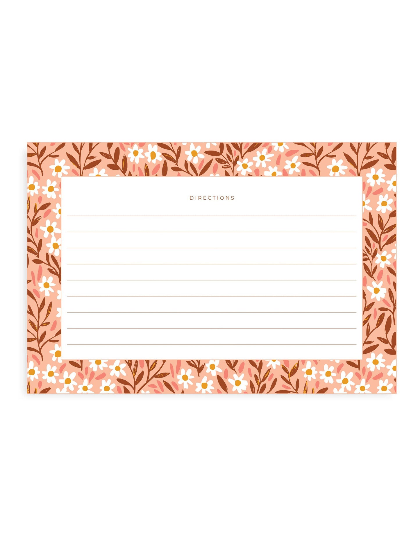 Metal Recipe Box; Pink Tiny Floral