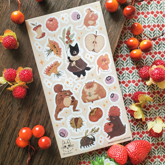 Stickii Sticker Sheet; Fall Harvest