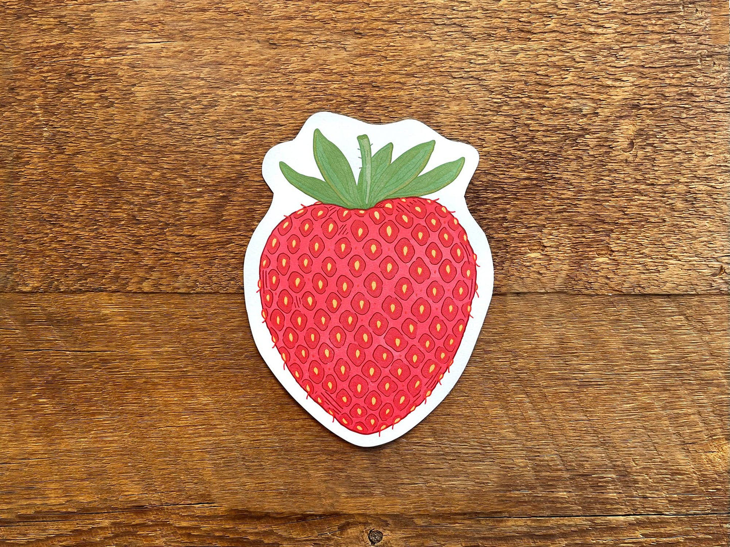 Postcard; Strawberry (Large Cut-Out)