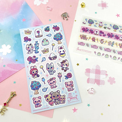 Stickii Sticker Sheet; Furry Fairy Tales