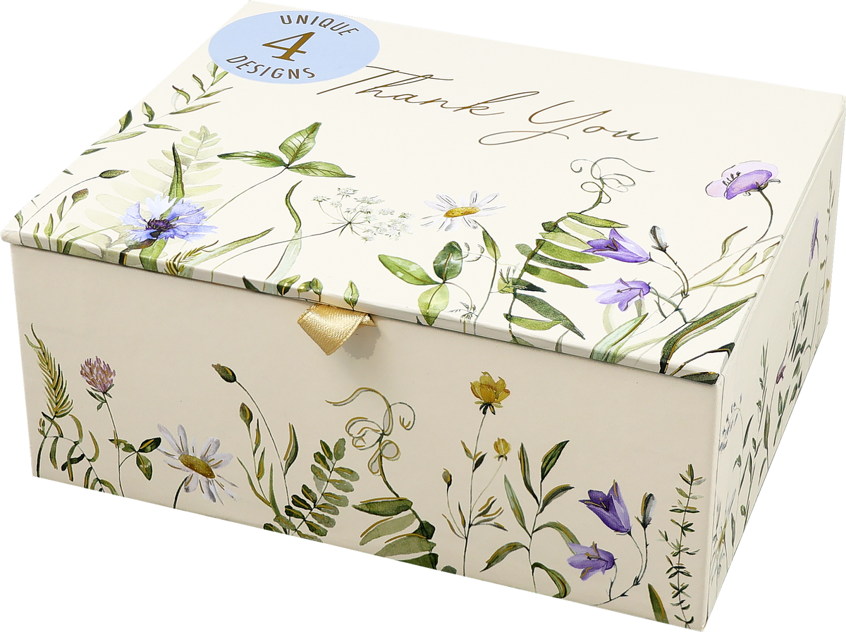 Premium Thank You Note Card Set; Wildflowers