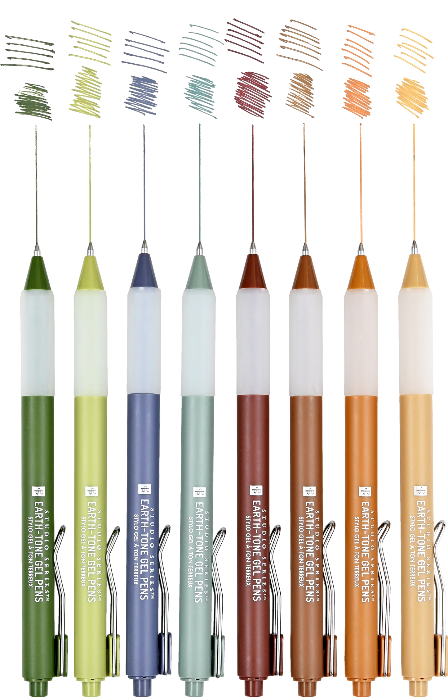 Earth-Tone Gel Pens; Studio Series (Set of Eight)