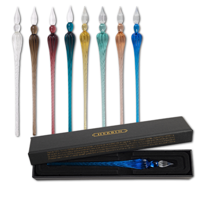 J. Herbin Glass Dip Pen | Hand-Blown Spiral Nib | Gift Box | Exaclair