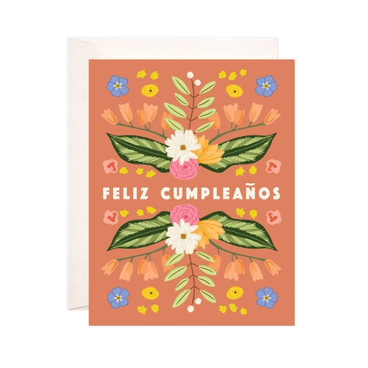 Birthday Card; Floral Feliz Cumpleaños