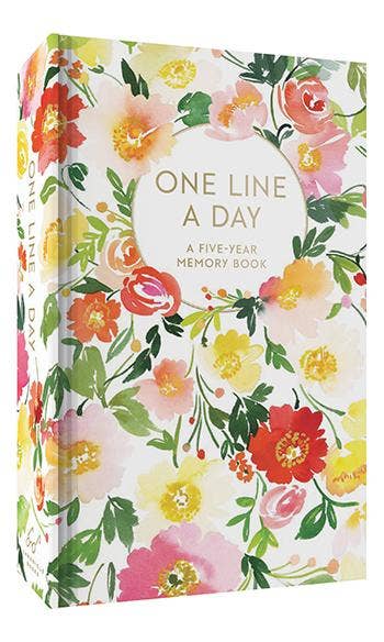 Journal; One Line a Day (Floral, Gilded Edges)
