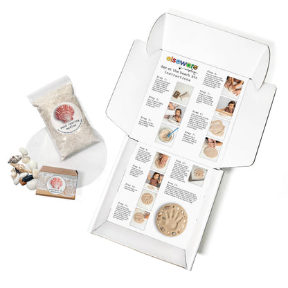 Day at the Beach Kit | Sand Casting Hand & Footprint Keepsake | Elseware Unplug