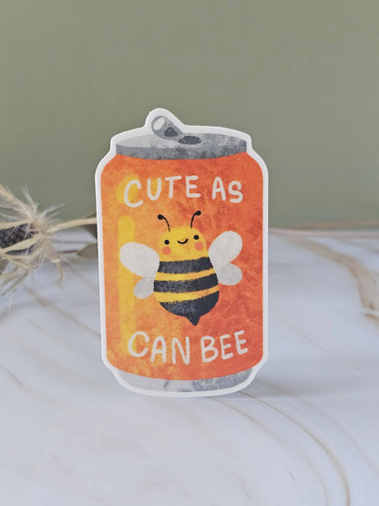 Vinyl Sticker; Cute As Can Bee | ThePlottedPlant