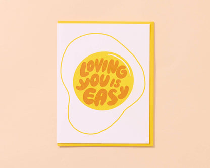 Greeting Card; Loving You is Easy (Letterpress Card)